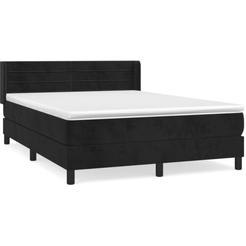 Maison Chic Box spring posteljni - Vzmetna postelja z vzmetnico črn 140x190 cm žamet SL21372, (21881162) Cene