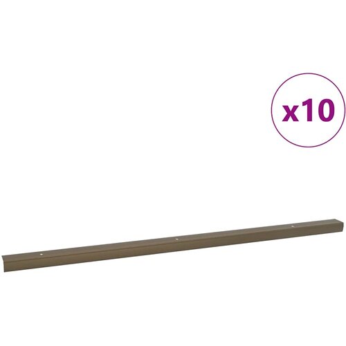  Profili za rubove stepenica 10 pcs Smeđa 67 x 3 x 2 cm Aluminij Slike