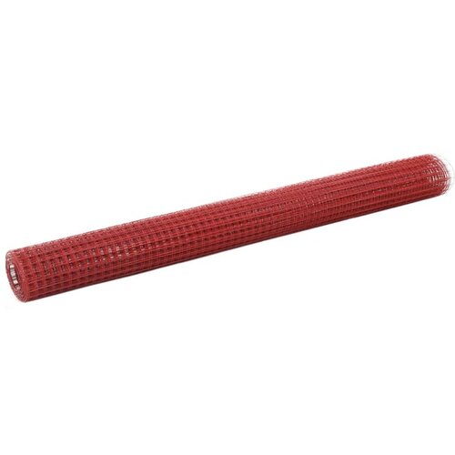vidaXL Zicna mreza za ograjo jeklo s PVC oblogo 25x1,5 m rde Cene