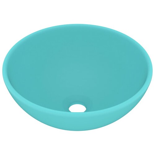 Maison Chic Razkošen Umivalnik - Kopalna umivalnik - Lavabo okrogel mat svetlo zelen 32,5x14cm keramičen, (21685011) Cene