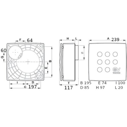 Vortice kopalni&amp;scaron;ki nadometni centrifugalni ventilator vort quadro micro 100 t (11940) Slike