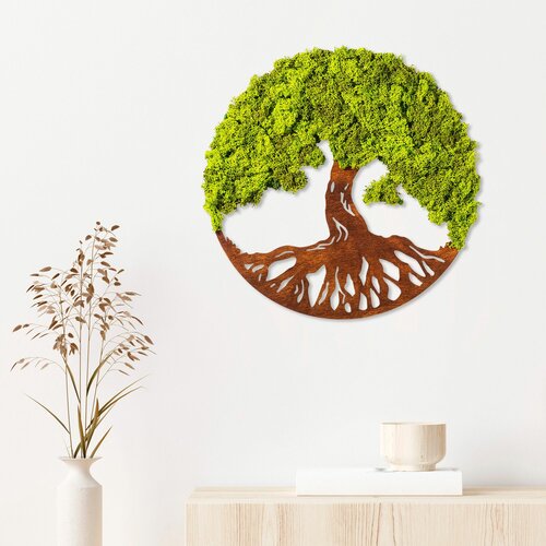 tree of life 3 green decorative wall accessory Slike