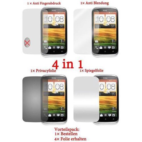 Cadorabo Za&scaron;čitniki zaslona združljivi s HTC - Za&scaron;čitnimi filmi v High Clear - 4 filmi (1x zasebnost - 1x ogledalo - 1x Matt - 1x anti -Fingerprint), (20605076) Cene