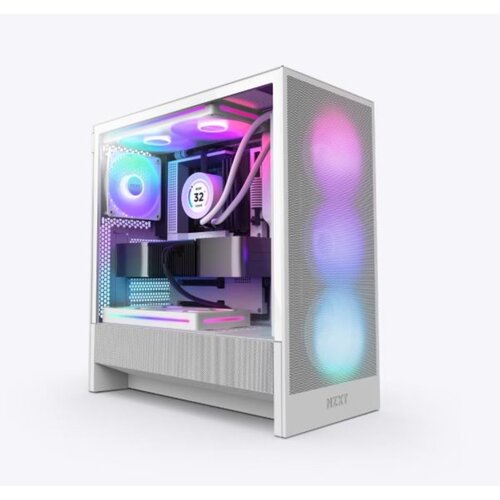 NZXT CASE H5 FLOW WHITE RGB mini-ITX, Micro-ATX, ATX, Mid-tower, 4x fan Cijene