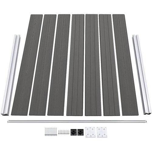  za ogradu WPC 180 x 146 cm sivi Slike