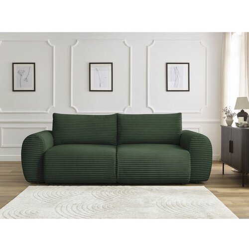 Bobochic Paris Tamno zelena sklopiva sofa od samta 257 cm Lucien &amp;ndash; Slike