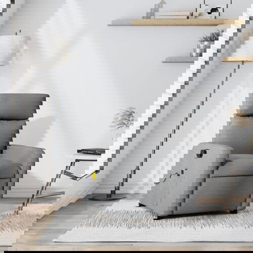 vidaXL Masažni naslanjač svetlo siv, blago Cene