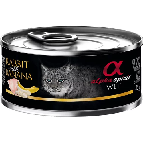 Alpha Spirit Alpha Snack Rabbit&Banana, monoproteinska hrana za mačke, kunićevina s bananom, 85 g