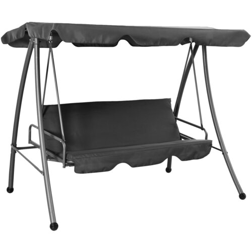 VidaXL zunanja gugalnica s streho antracitna 192x118x175 cm jeklo Slike