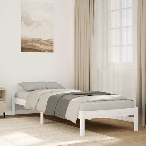  Okvir kreveta bez madraca bijeli 90x210 cm masivna borovina Cijene