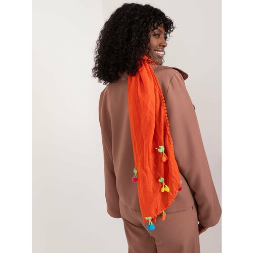 Fashion Hunters Orange scarf with appliqués Slike