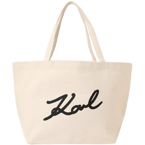 Karl Lagerfeld Shopper torba crna / vuneno bijela Slike