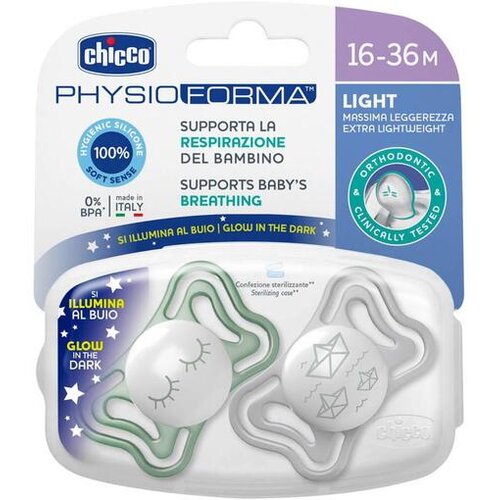 Chicco Physio Light Physio Forma Night duda 16-36 m Green/Grey 2 kos Cene