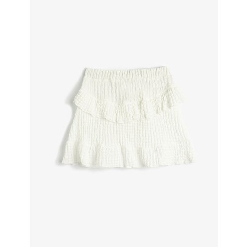 Koton Frilled Mini Skirt with Elastic Waist Slike