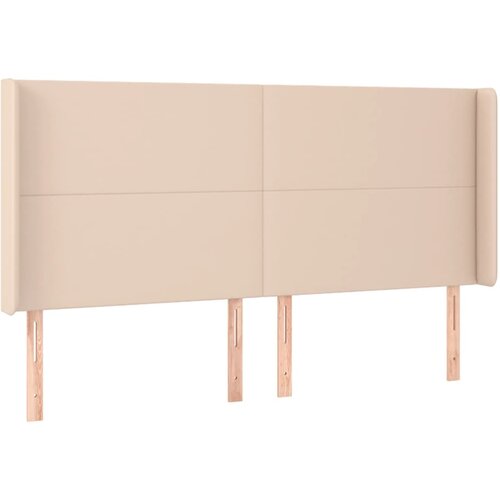  Uzglavlje s u&amp;scaron;ima boja cappuccina 183x16x118/128cm umjetna koža Slike