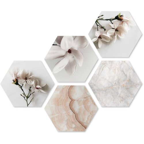 Knor Slike v kompletu 5 kos 33,2x29,5 cm Heksagon Slike