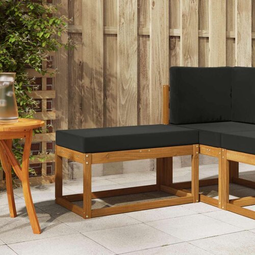  Vanjska stolica klupa s jastukom Prirodna 79 x 43 x 37 cm - Prirodna i crno 80 cm Otvoreno područje nogu Cijene