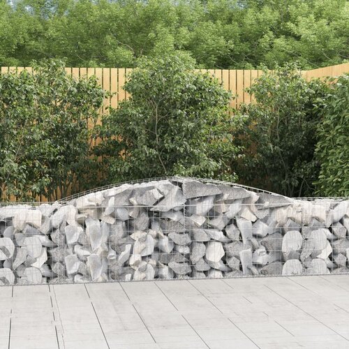  Lučne gabionske ko&amp;scaron;are 5 kom 400x50x60/80 cm pocinčano željezo Slike