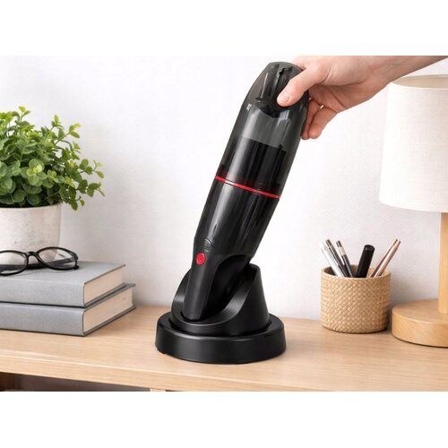  Brezžični HEPA aku. 1200mAh ročni sesalnik USB 6000Pa črn Slike