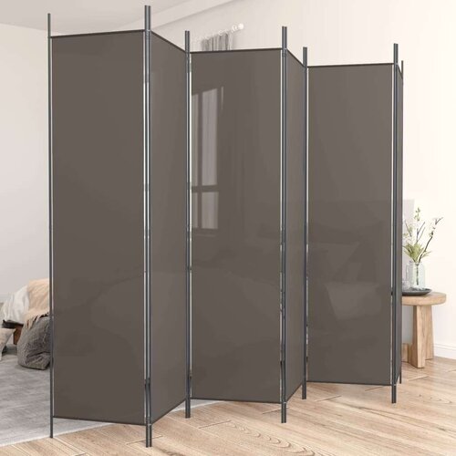 Sobna pregrada s 6 panela antracit 300 x 220 cm od tkanine Slike