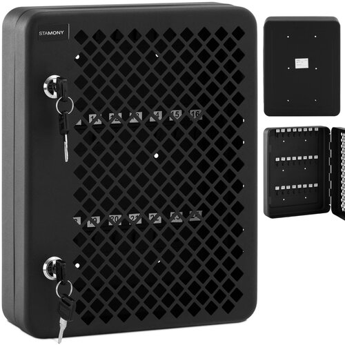 Stamony Secure Metal Wall Organizer Cabinet for 24 Keys with Double Lock, (21740276) Cene