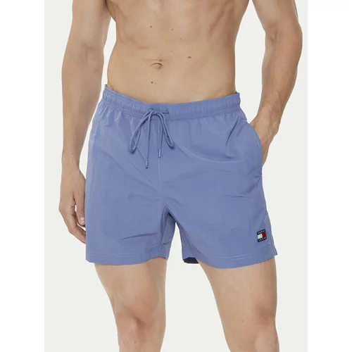 Tommy Hilfiger Kopalne hlače Crinkle UM0UM03147 Modra Regular Fit