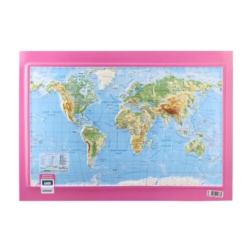 Junior mount everest reljefasta mapa a3 svet roze ( B2C04876 ) Slike