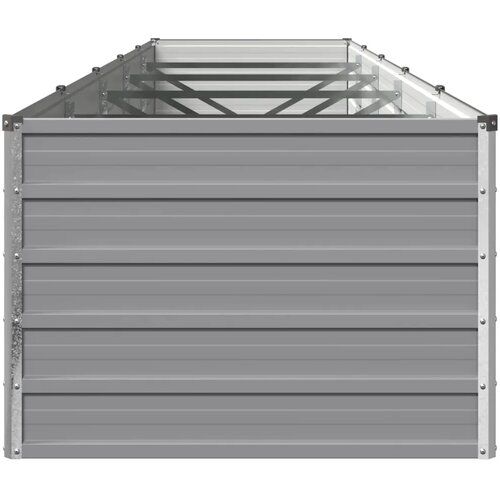  Povi&amp;scaron;eni vrtni krevet Siva 400 x 80 x 55 cm - 400 x 80 x 55 cm Siva Slike