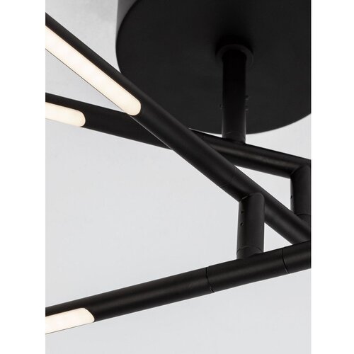 Nova Luce Črna kovinska LED zatemnitvena stropna svetilka s senčilom iz akrilnega stekla 77x84 cm Raccio &amp;ndash; Slike