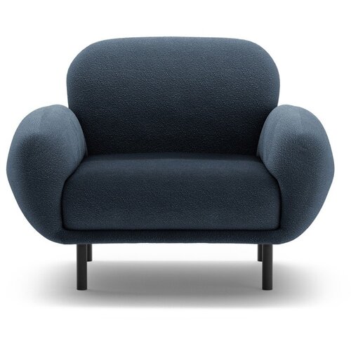 Micadoni Tamno plava fotelja od bouclé tkanine Poppy – Cijene