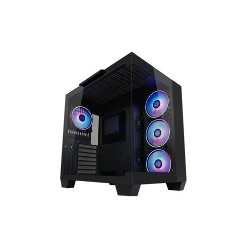 LC-Power Računarsko kući&scaron;te 809BE-ATX, ATX, Micro ATX, Mini ITX, 4x120mm ARGB ventilatora, Kaljeno staklo, Crno Cijene