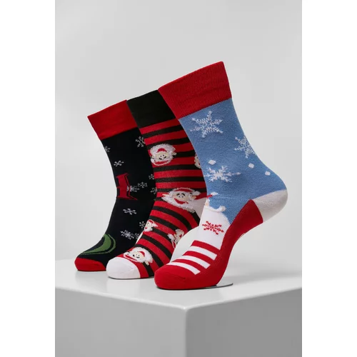 Urban Classics Accessoires Santa Ho 3-Pack Multicolor Christmas Socks
