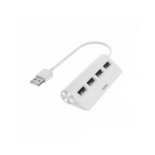 Hama USB HUB 4 porta, USB A 2.0, beli Cene