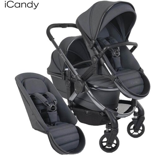 ICandy peach&amp;trade; 7 otro&amp;scaron;ki voziček double phantom dark grey Slike