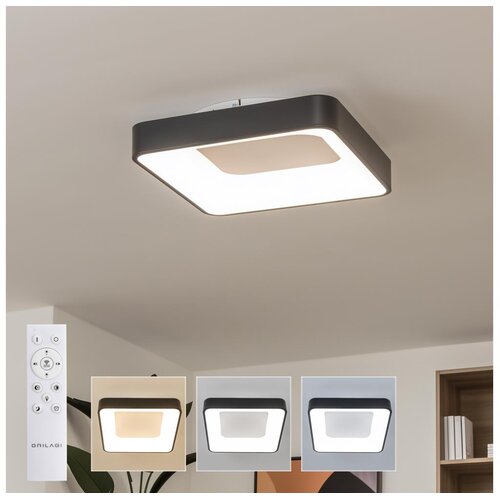  Brilagi - LED prigušiva stropno svetlo FALCON II LED/80W/230V 40x40 cm crna + daljinski upravljač Cene