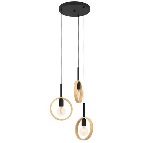 Eglo visilica Ipsden 43551, 3x E27, &Oslash;30 cm, crna/drvo Cijene