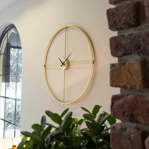 Wallity arcadia metal wall clock - APS075 gold decorative metal wall clock Slike