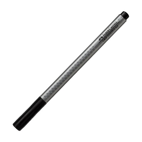 Faber-Castell flomaster liner grip finepen 151699 (crni) crna 0.4 mm metalni vrh 10 kom Slike