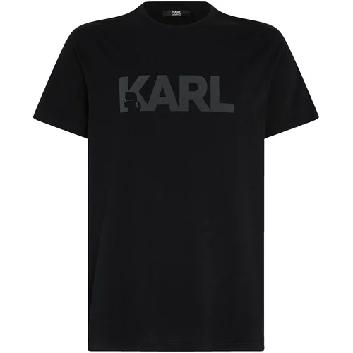 Karl Lagerfeld Majica grafit siva / crna
