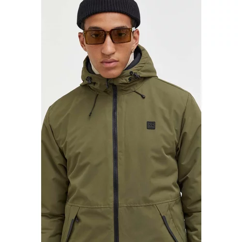 Billabong Dvostrana jakna za muškarce, boja: zelena, za zimu