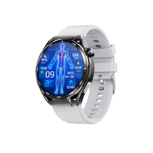 INF Pametna ura z EKG-jem, monitorjem srčnega utripa, sledilnikom telesne pripravljenosti in več &scaron;portnimi načini Black and Grey strap, (5000306717) Cene