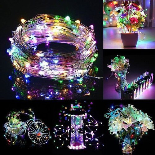  LED lampice na baterije, 100 LED &amp;scaron;arene diode Slike