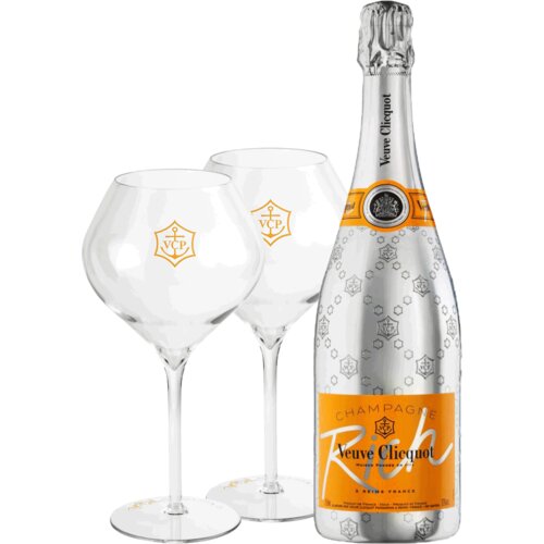 Veuve Clicquot Rich + poklon ča&scaron;e - penu&scaron;avo vino Cene