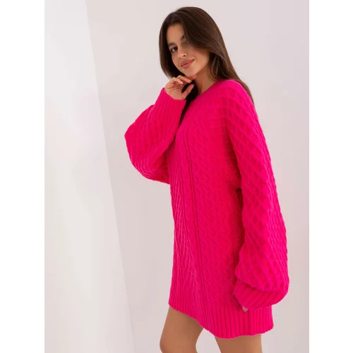 Fashion Hunters Knitted dress Fuscara with wide sleeves