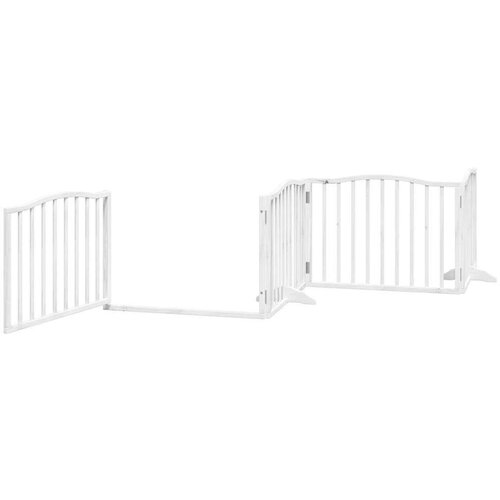 VidaXL Vrata za pse s vrata&amp;scaron;cima 8 panela sklopiva 640 cm drvo topole Slike