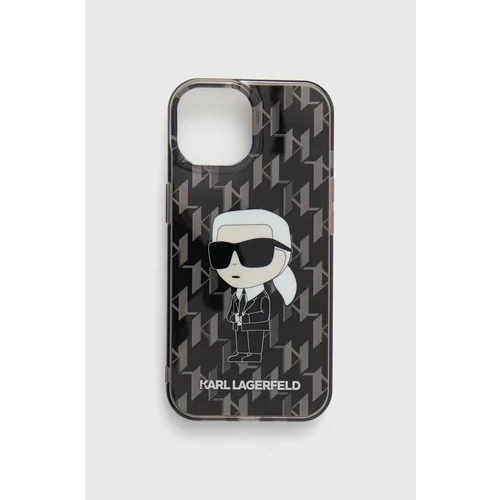 Karl Lagerfeld Etui za telefon iPhone 15 / 14 / 13 6.1" črna barva