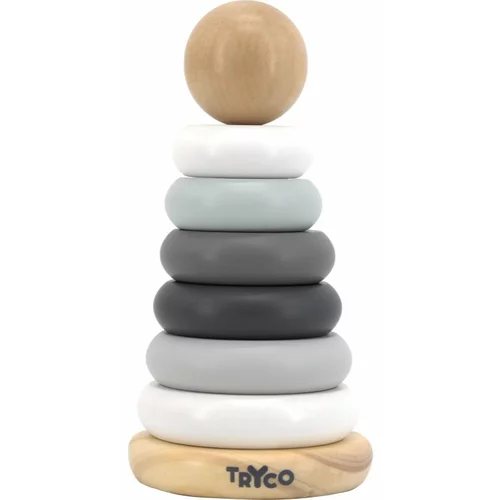 Tryco Wooden Ring Piramid igračka od drva 10m+ 1 kom