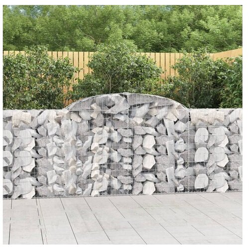  Obokana gabionska ko&scaron;ara 2kos 300x30x100/120cm pocinkano železo Cene
