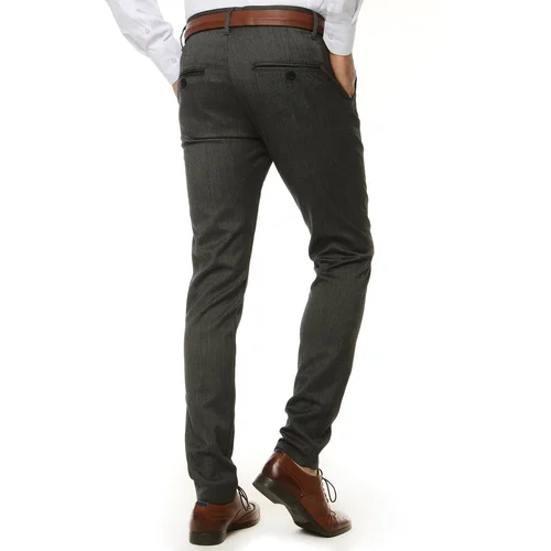 DStreet Men's Dark Grey Trousers UX2550