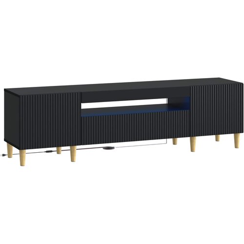  LED TV kabinet Crna Konstruirano drvo Cene